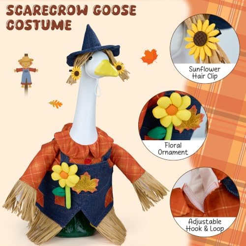Scarecrow Porch Goose Outfits for 23 Inch Lawn Statue - Image 4