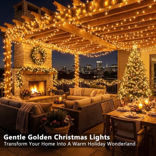 BrizLabs Gold Christmas Incandescent String Lights Outdoor 100 Count 19.7ft - Image 4