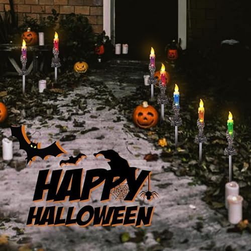 Halloween Decorations Outdoor, Solar Pathway Lights, 10 Pack - Image 6