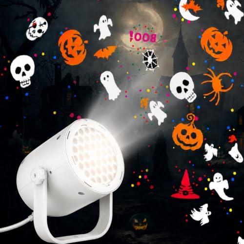 Halloween Projector Lights Outdoor/Indoor, Led Lights Projector for Halloween Decorations,USB-Powered Gifts, Holiday Projector for Halloween Party by Pocrsret