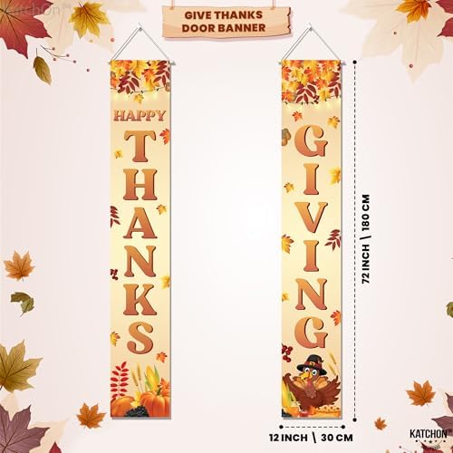 KatchOn Happy Thanksgiving Banner Outdoor - Xtralarge 72x12 Inch - Image 2