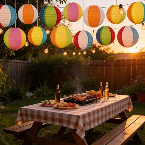 ‎Renbuzhu 45Pcs Pool Summer Party Decorations Beach Ball Paper Lanterns - Image 6