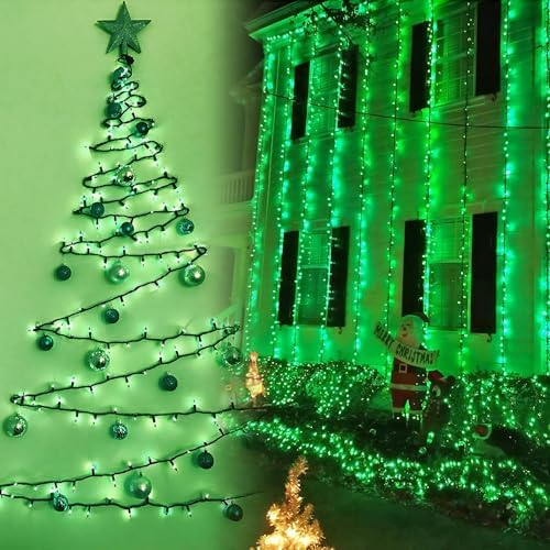 BrizLabs Christmas Lights, 69.6ft 300 Count Green String Lights, Connectable Incandescent Mini Light, 120V UL Certified Light String for Xmas Tree Indoor Outdoor St. Patrick's Day Party Decor - Image 2