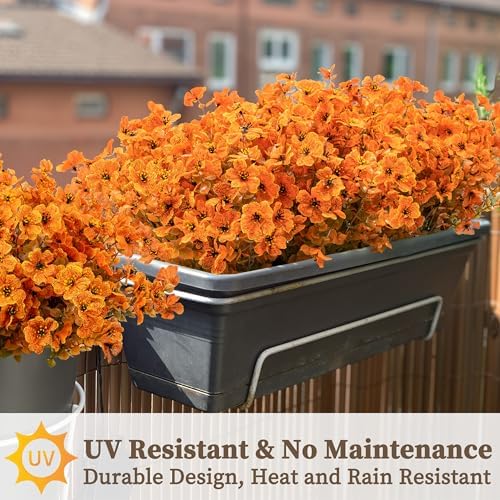ColoPlay 18 Bundles Artificial Mums for Outdoors, Fake Flowers Fall Decor - Image 4