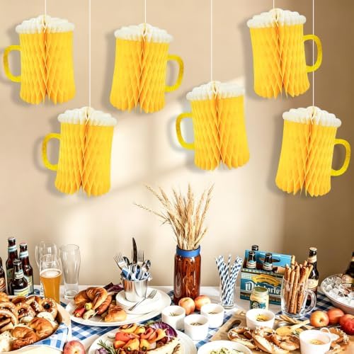 Oktoberfest Beer Mug Honeycomb Centerpieces 8 Inch - Image 4