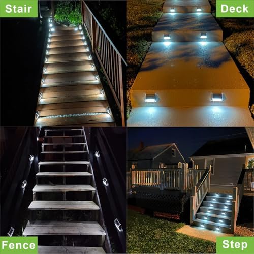 XLUX White Solar Lights for Deck Step Fence Post, SST Housing, 2 Pack - Image 7