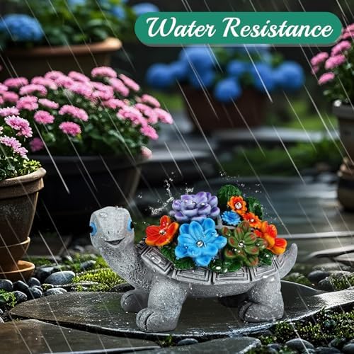 Linkax Turtle Statues Solar Garden Decor, Christmas Gift for Grandma Mom - Image 6