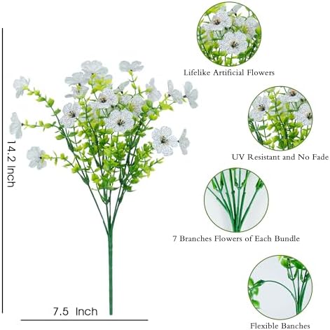 Artificial Flowers for Outdoors Fake Flowers Plant Spring Summer Decoration - Image 6