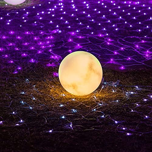 LJLNION Christmas Net Lights, 360 LED 12ft x 5ft Connectable Christmas Mesh Fairy String Lights,8 Modes Low Voltage Safe Adaptor for Xmas Trees, Bushes, Wedding, Outdoor Garden Decorations, Purple - Image 5