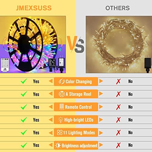 JMEXSUSS 500 LED Color Changing Christmas Lights - Image 3