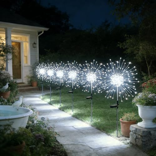 HPUFKOT Solar Garden Lights Outdoor,Waterproof Garden, 2PC 200 LED Twinkling Firework Lights Decorative with 8 Modes,Decor for Yard Patio Pathway Lawn for Yard Outside Fairy Decorative - Image 6