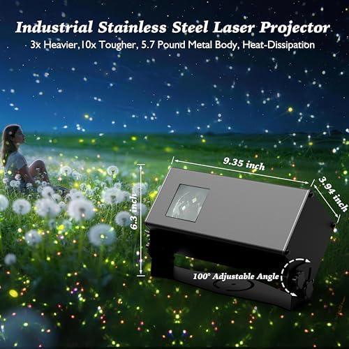 AIRIVO Outdoor Laser Lights Projector, 5 Color Motion Firefly Lights Star Show Projection Light, Christmas Projector Light with Remote Control for Holidays Halloween Decoration Home, Garden, Patio - Image 4