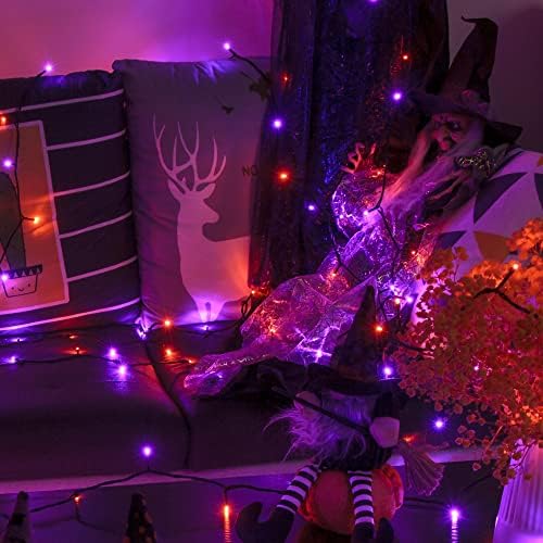 300 LED Halloween String Lights, 98.5FT with 8 Modes, Waterproof, Plug in for Indoor/Outdoor Party Decorations (Purple & Orange) - Image 5