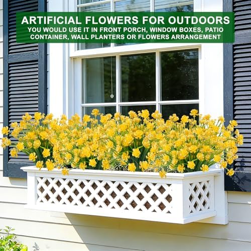 TURNMEON 12 Bundles Artificial Flowers for Outdoors Summer Decor - Image 5