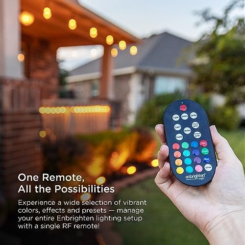 Enbrighten Vintage Outdoor String Lights, 24ft, 12 Bulbs, Remote Control - Image 5