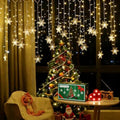 Snowflake LED Curtain Lights, Plug-in 19Ft/6M 96 LEDs Fairy String Lights by Unknown