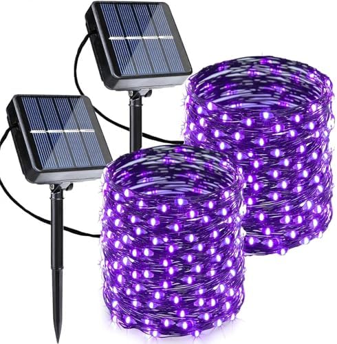 Joomer Purple Halloween Solar String Lights - 2 Pack Total 80FT 240LED by Joomer