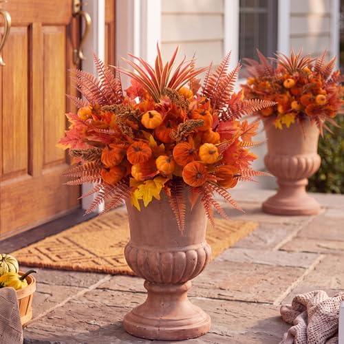 Daifunli 13 Pcs Artificial Fall Flowers for Outdoor Outside Decoration - Image 3