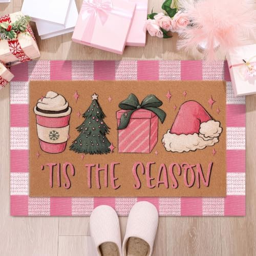 Tinideya 2 23.6 X 35.4 Inches Christmas Season Pink Green Brown - Image 7