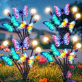 Solar Garden Lights Outdoor, Butterfly Firefly Lights 4 Pack, Waterproof by ZFNN