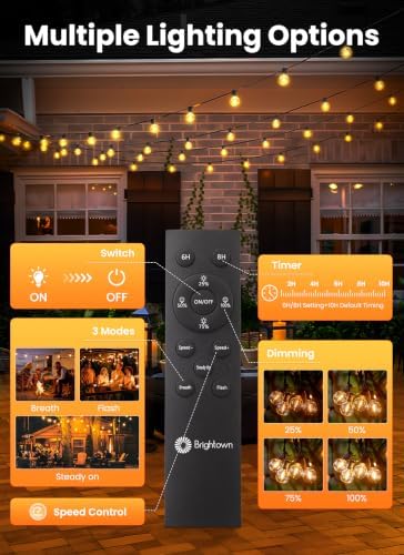 Brightown 158FT 77LED Solar String Lights Outdoor with Remote & USB Port - Image 6