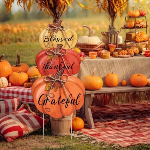 Geetery 3 Pcs 31 Inch Fall Outdoor Decorations Yard Sign, Bright Color - Image 3