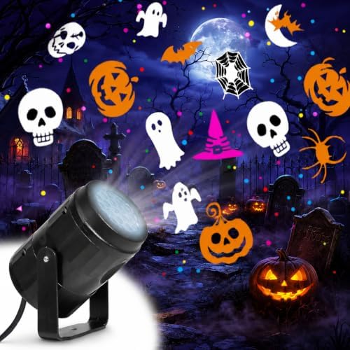 Halloween Projector Outdoor/Indoor, Led Halloween Outdoor Projector Lights by MAZYOYO