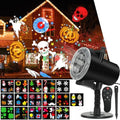 Christmas Halloween Lights Projector Outdoor,Holiday Projector Light,Waterproof Indoor Remote Control LED Projector Lights,16 Slides Holiday Light Party Garden House Kids Room Night Light by Sunbox