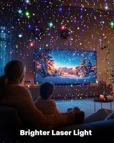 Laser Christmas Projector Lights Outdoor, Waterproof Christmas Decorations Moving Stars Light Show, Remote Control Timer, Holiday Projector Decorations for House, Yard & Garden - Image 2