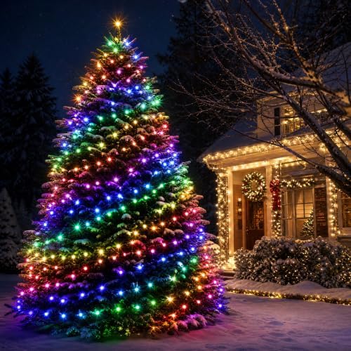 Dazzle Bright Smart Christmas String Lights, 98FT 300 LED RGB Color Changing String Lights with Remote & App Controlled, Halloween Decorations for Indoor Outdoor Holiday Xmas Tree Party Decor - Image 6