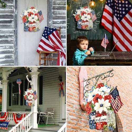 Spiareal Star Fall Porch Decor, Wooden Welcome Sign - Image 5
