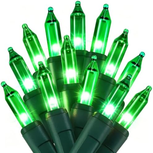 2 Pack Green Christmas String Lights, 100 Count Incandescent Mini Lights by Unknown