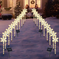 BRIGHTDECK Solar Christmas Snowflake Pathway Lights Outdoor Decor, 20 Pack by BRIGHTDECK