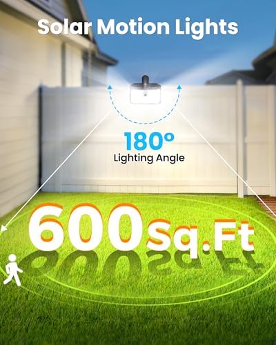 LUHLEE Clip on Solar Fence Lights Outdoor, 176 LED Motion Sensor Lights - Image 4