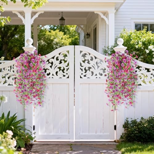 Homsunny Artificial Hanging Flowers for Spring Outdoor Planter - Image 5