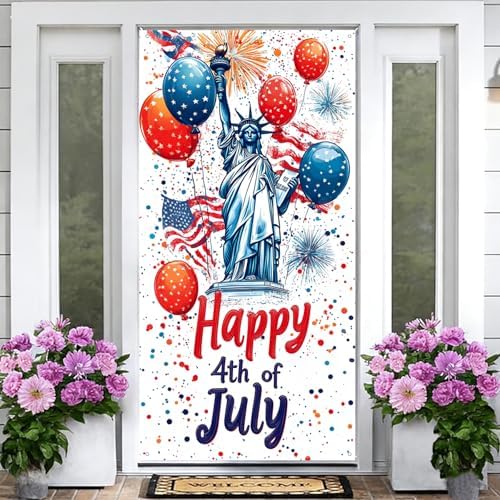 Patriotic Welcome Door Cover, 70.86" X 35.43" Door Banner - Image 2