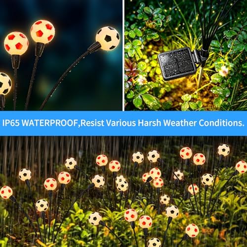 ASMAD Solar Lights Outdoor Waterproof 8 Pack,Soccer Ball Light,Garden Decor - Image 3