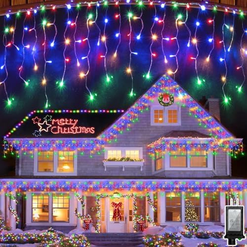 66FT 670 LED Christmas Lights 148 Ice Drops, 12 Modes with Timer, Memory by WUXYIYANG