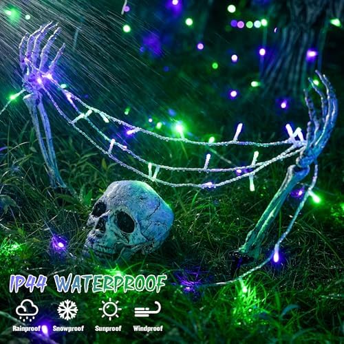 JMEXSUSS Connectable Purple and Green Halloween Lights Plug-in - Image 6