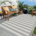 OJIA Striped Area Rug 5'x7' Outdoor Rug, Washable Patio Rugs Camping Rug by OJIA
