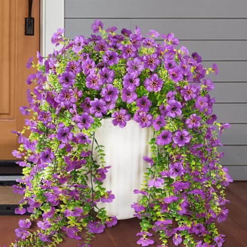 ZFProcess Artificial Fake Hanging Flowers Plants for Outdoor Spring Decor by ZFProcessArtificialFlowers
