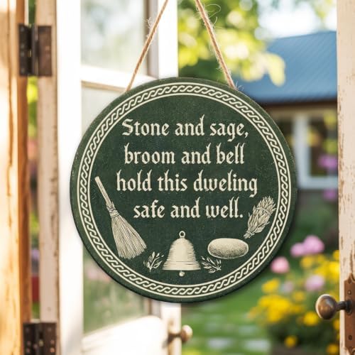Halloween Decorations Wooden Sign for Home, Witchy House Blessing Sign - Image 7