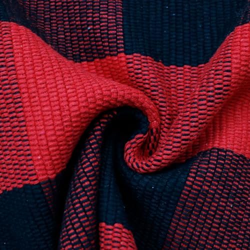 Christmas Door Mat Outdoor 27.5"x43" Buffalo Plaid Christmas Decor Rug Cotton Hand-Woven Layered Door Mats Washable Carpet for Front Porch, Kitchen, Farmhouse, Entryway - Image 7