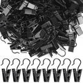 Teenitor 100 Pack Small Curtain Clips Curtain Hooks for Outdoor String Lights, Stainless Steel Clips for Hanging Curtain Hooks for Drapes, Black by PERFECTYOURBEAUTY