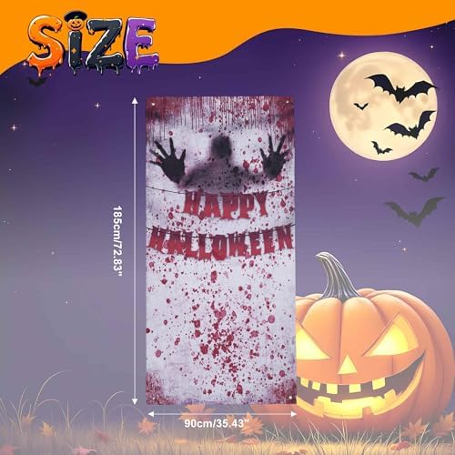 Halloween Decorative Handprint Door Windoor Cover for Halloween Eve Background Party Wall Decoration - Image 4