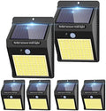 kolpop 6 Pack Solar Motion Lights Outdoor, 3 Modes/100LED Security Wireless IP65 Waterproof Wall Outdoor for Front Door, Backyard, Garage, Deck(Warm White) by kolpop