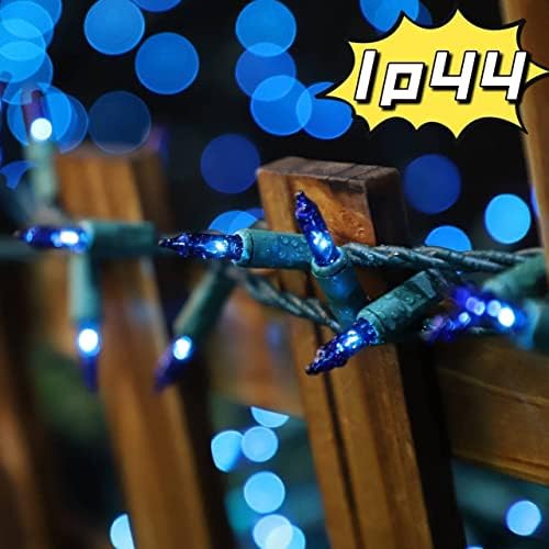 LAMPHOME Blue Christmas Lights Decoration 300Lights 63.8ft(2pk of 150L) UL Certified Mini Bulb String Lights Set Hanukkah Traditional Light for Outdoor Christmas Tree Garden Holiday Party Patio Decor - Image 4