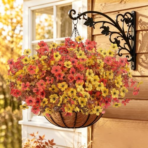 Artificial Fake Fall Flowers Mums Plants for Outdoors Autumn Decoration - Image 5