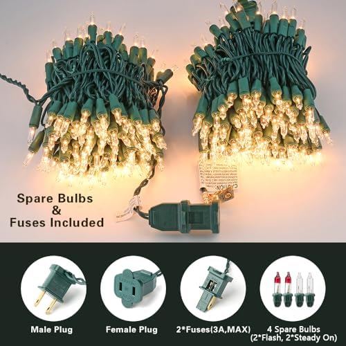 BrizLabs Steady & Twinkle Christmas Lights 100-ct Clear Mini Light String - Image 6