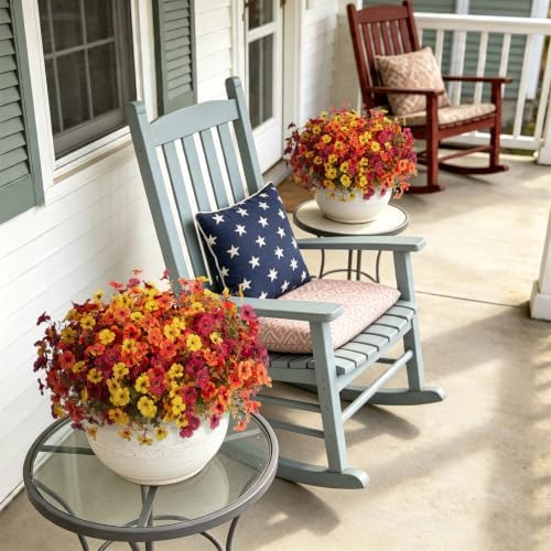 Hrobek Artificial Mums for Outdoors Planter Silk Fake Flower for Fall Decor - Image 6
